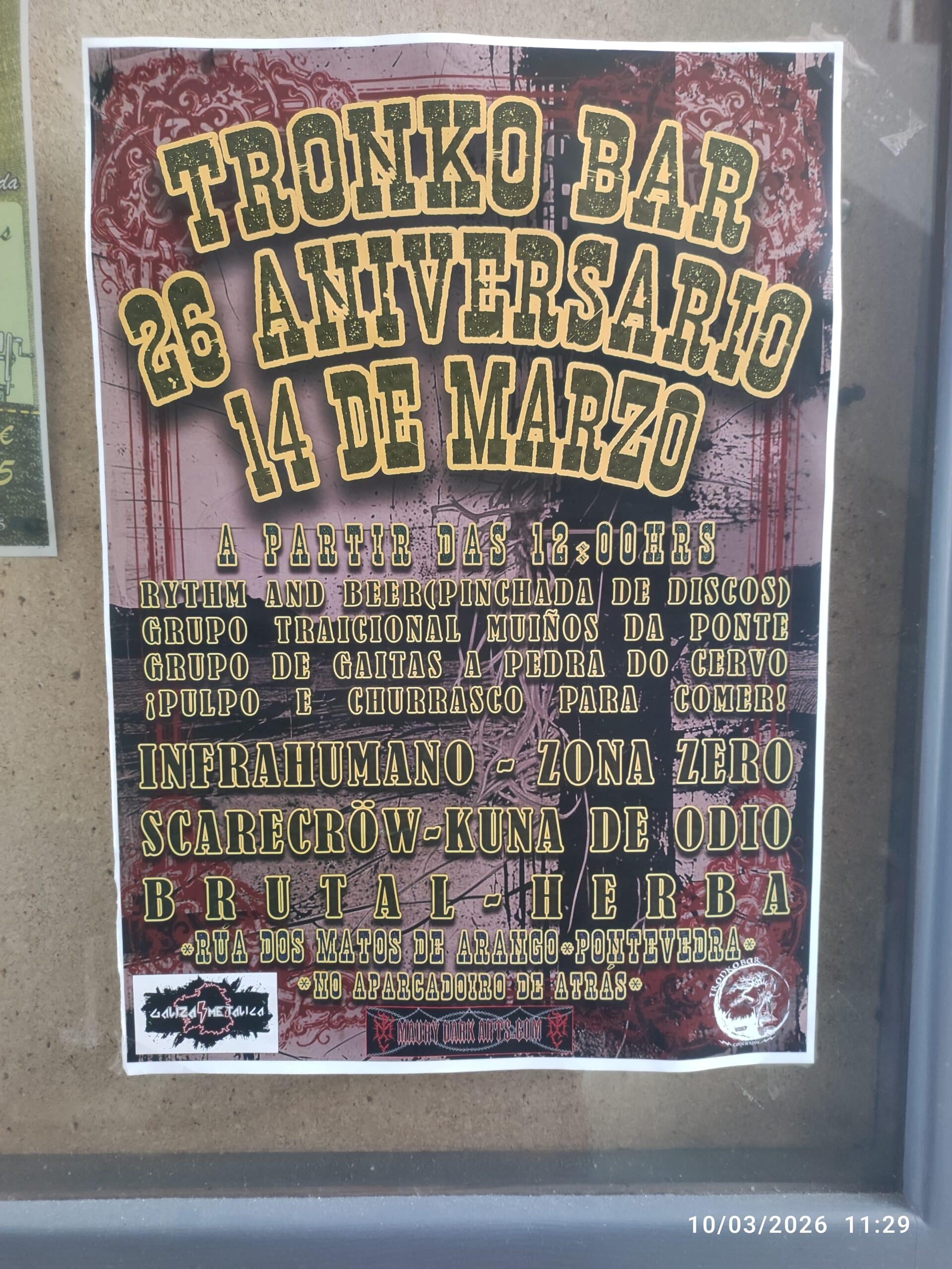 Festival del 26º Aniversario de Tronkobar en Pontevedra