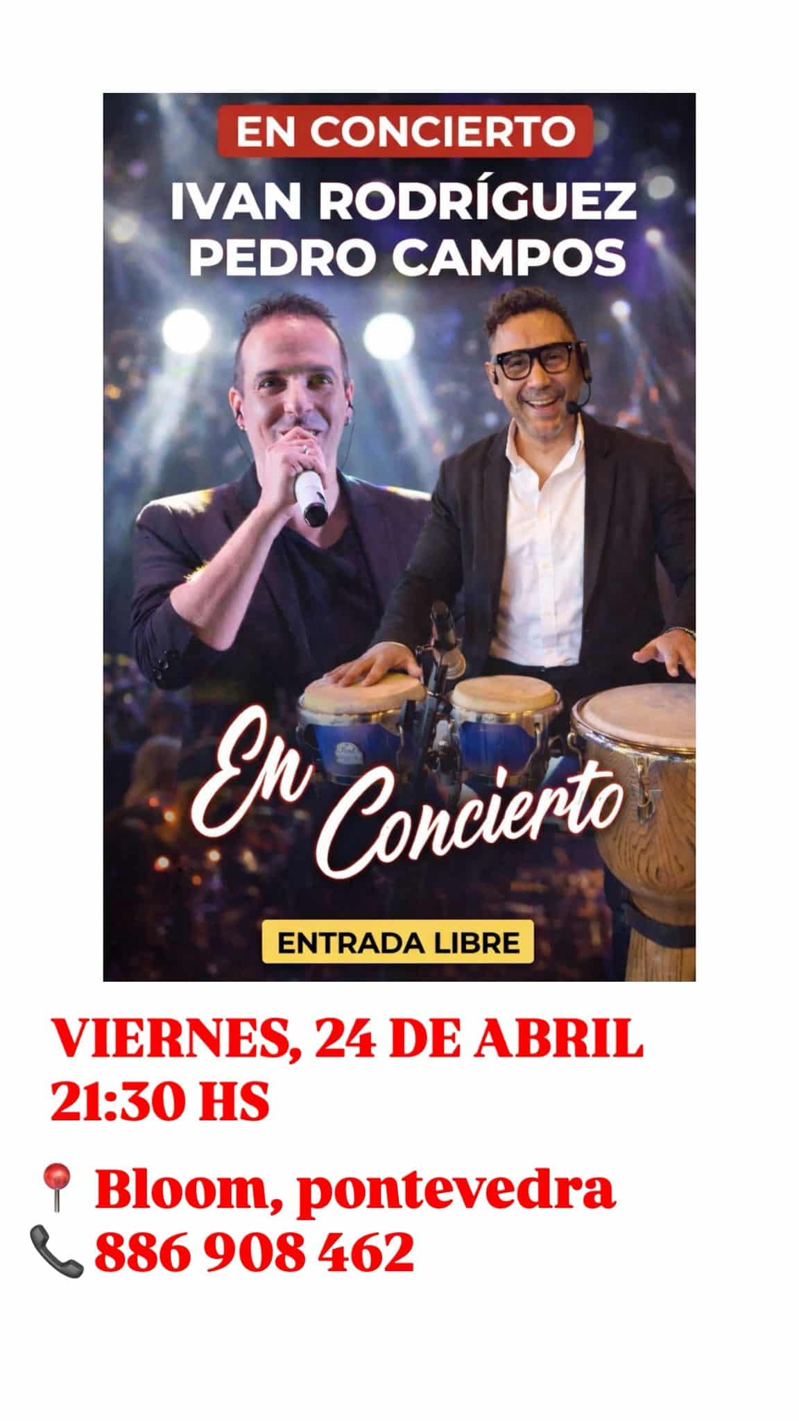 Concierto de Pedro Campos e Ivan Rodríguez en Pontevedra