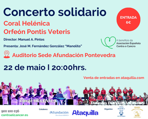 Concierto Solidario de la Coral Helénica y el Orfeón Pontis Véteris en Pontevedra