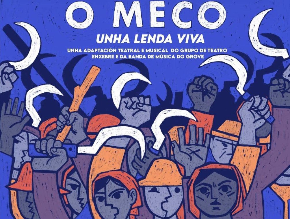 Representación teatral de 'O Meco. Unha lenda viva' en el Auditorio Municipal do Grove