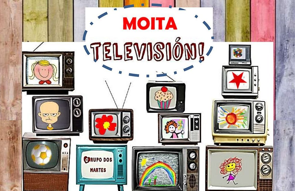Representación teatral "Moita TV!" por el grupo O Merlo en Ribadumia