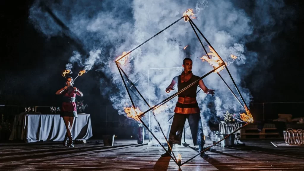 Espectáculo de Circo de Fuego en Caldas de Reis