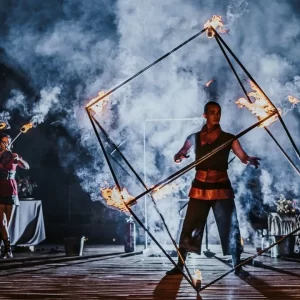 Espectáculo de Circo de Fuego en Caldas de Reis