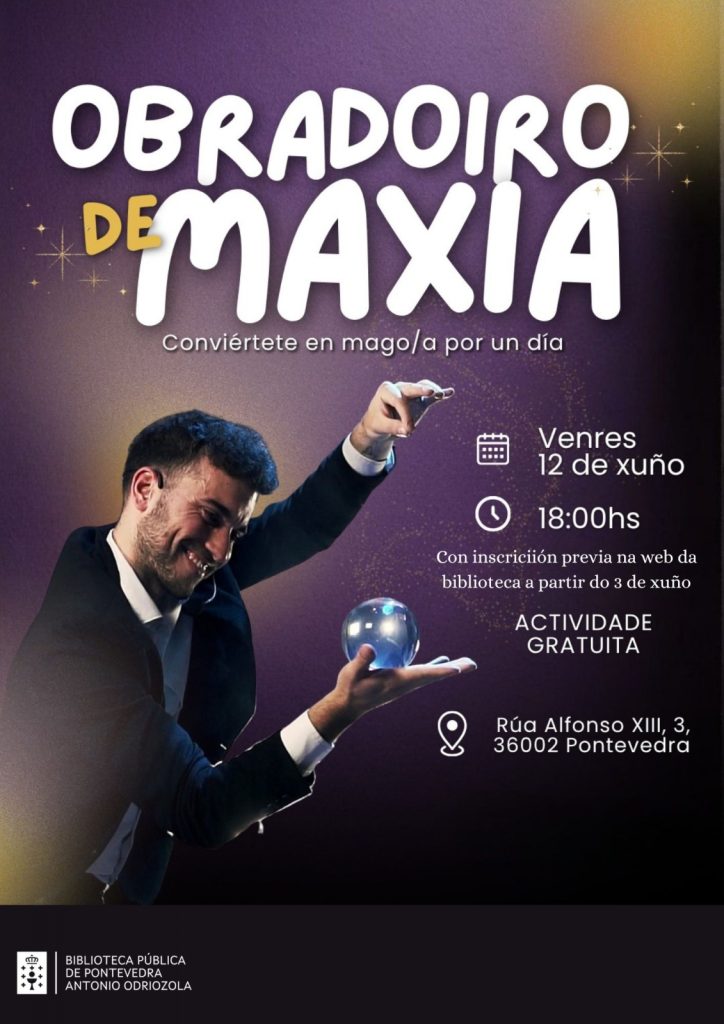 Taller de magia en la Biblioteca Pública de Pontevedra