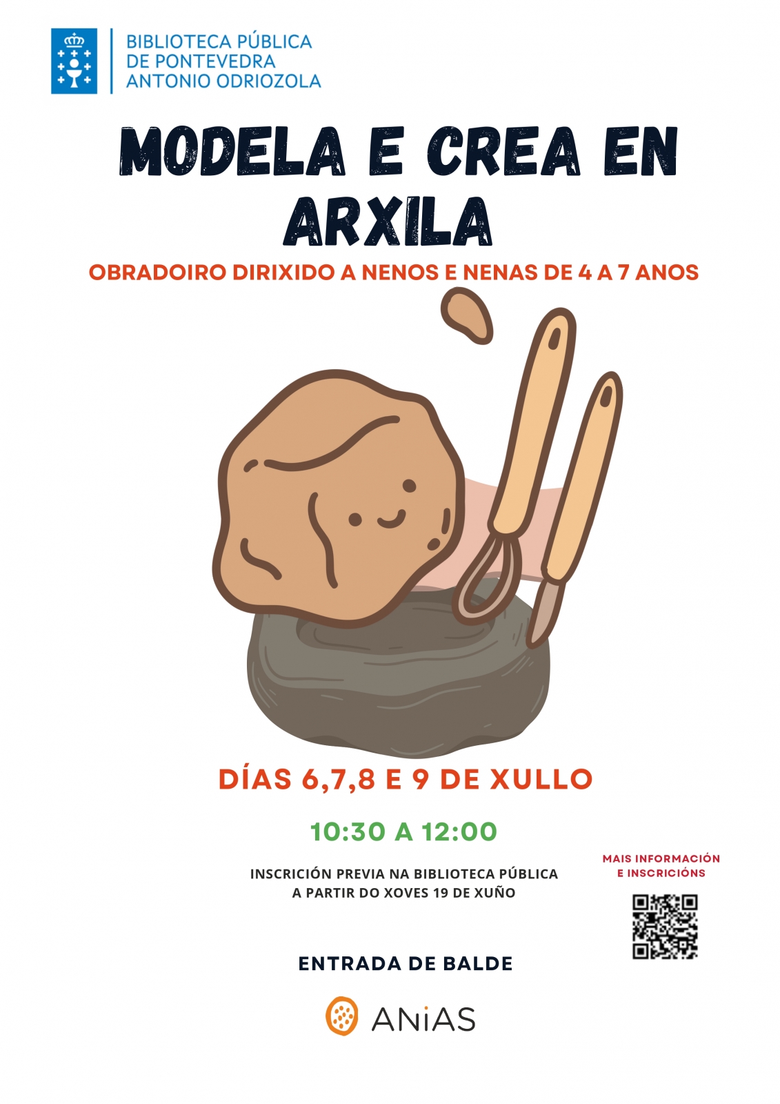 Taller de modelado y creación en arcilla en Pontevedra