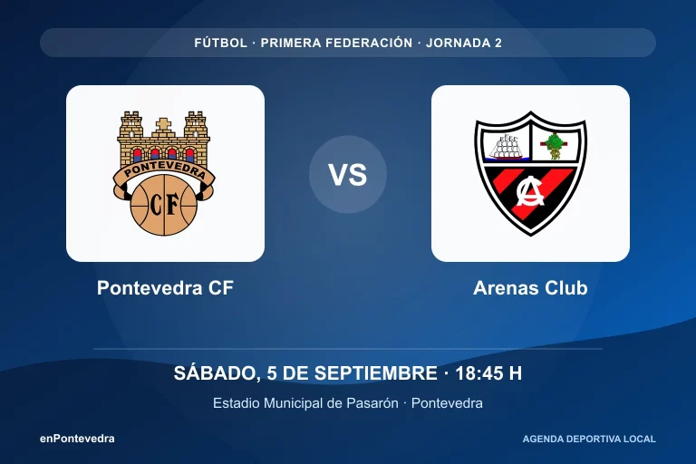 Pontevedra CF contra Arenas Club