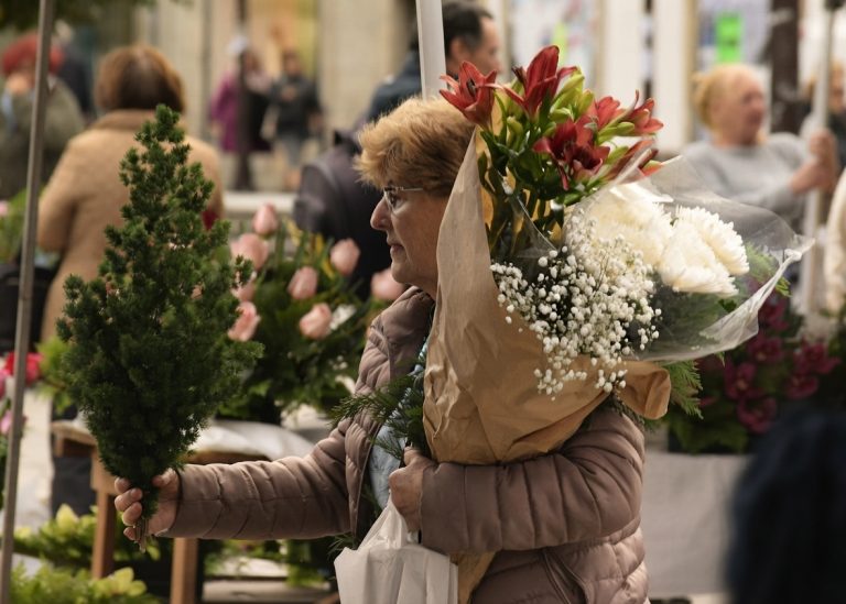 Mercado de flores de Todos los Santos en Pontevedra