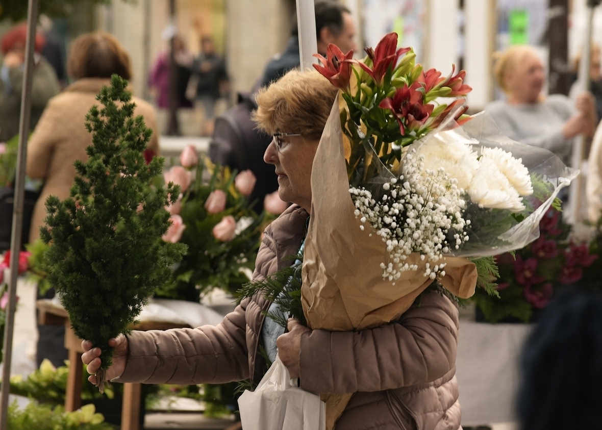Mercado de flores de Todos los Santos en Pontevedra