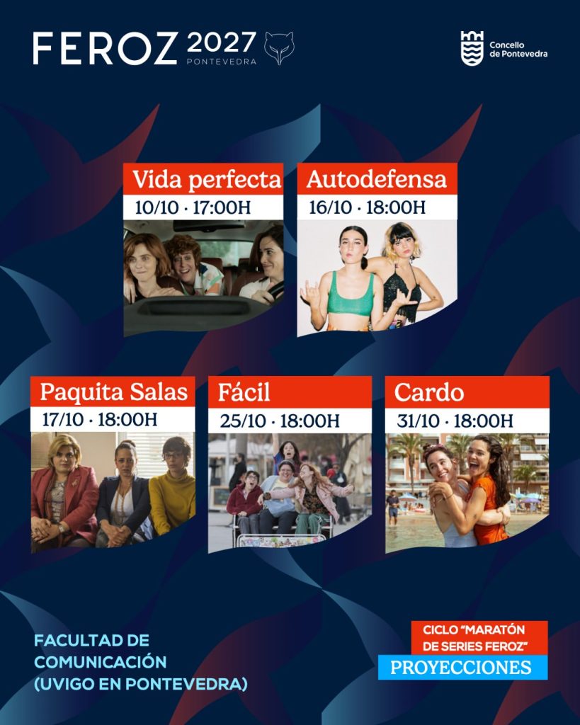 Cartel oficial do Maratón de series Feroz 2027 en Pontevedra