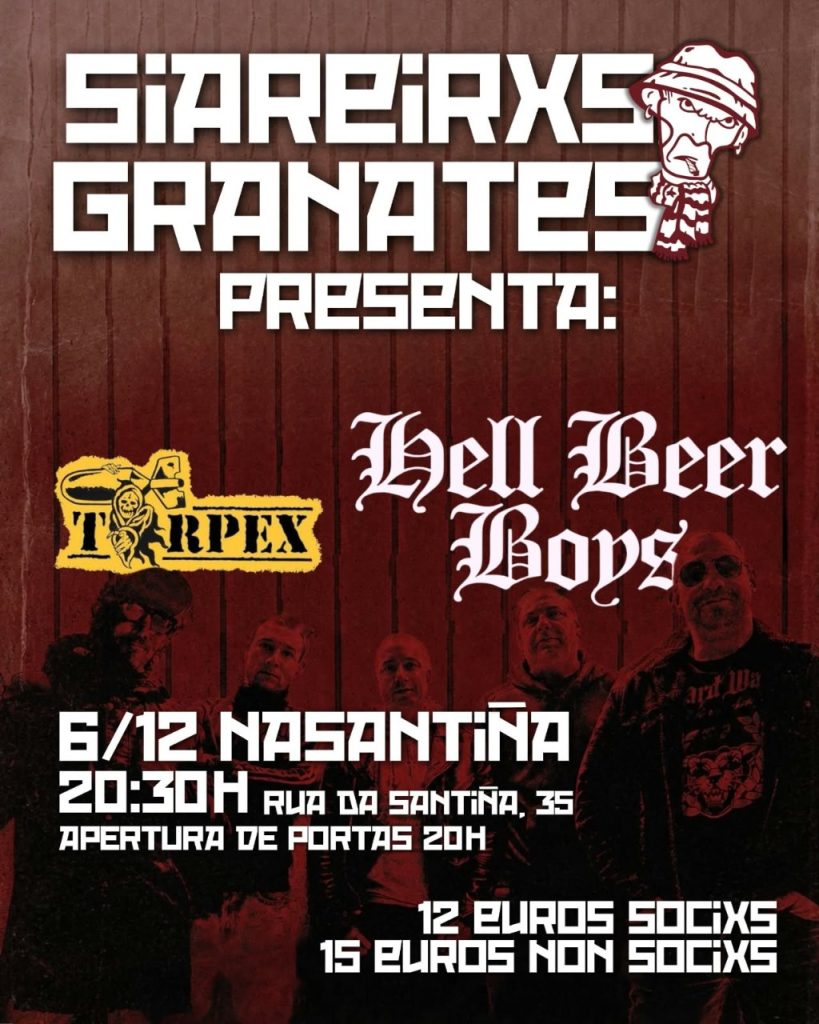 Concerto de punk e Oi con Torpex e Hell Beer Boys en Pontevedra