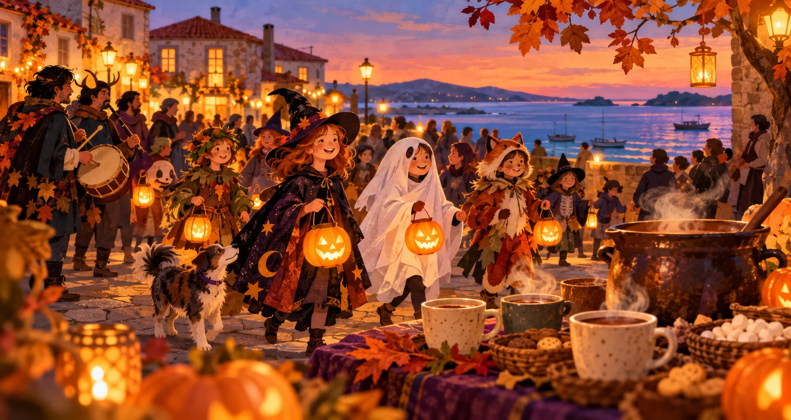 Ilustración de Desfile de Samaín e chocolatada · A Illa de Arousa