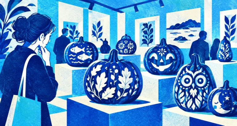 Ilustración de Exposición e concurso de cabazas · O Grove