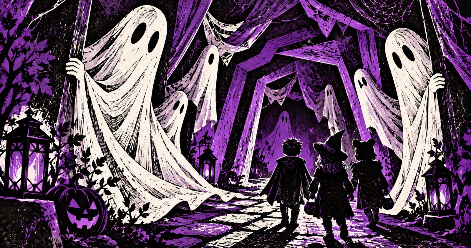 Ilustración de Pantasmas de medo e túnel do terror · Bueu